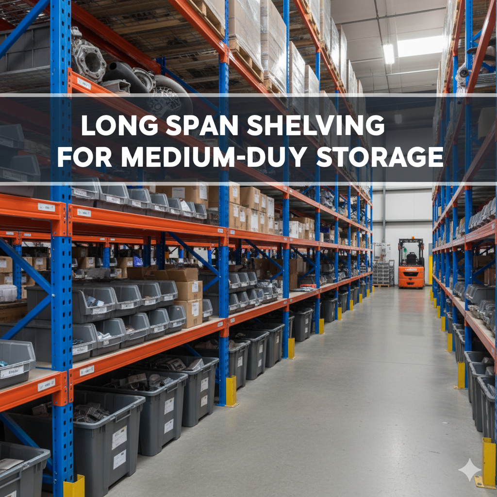Long Span Shelving for Medium-Duty Storage